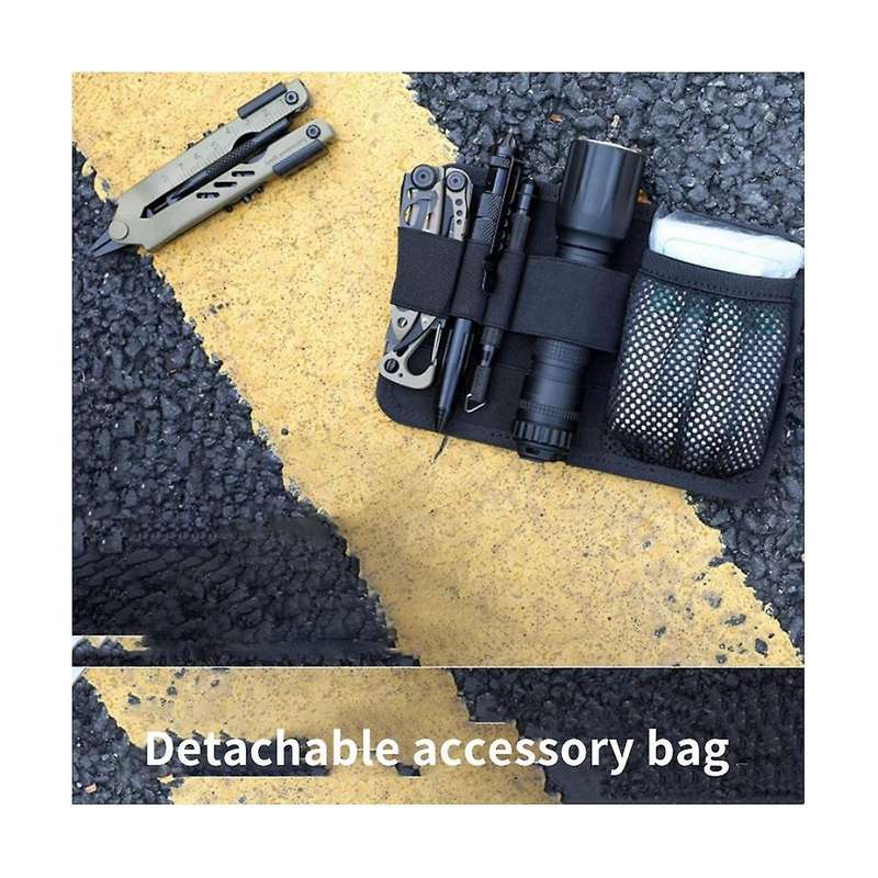 Bag Insert Modular Organizer Utility Admin Pouch Hook Fasteners - Key Holder,black