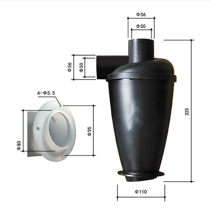 Bagless Cyclone Dust Collector Sn50t4 50mm Inner Diameter Accesseries Industrial Separator Collector