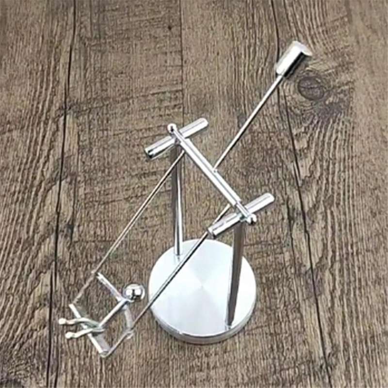 Balance Swing Ball Desktop Office Decoration Single Swing Little Iron People Manual Balance Pendulu