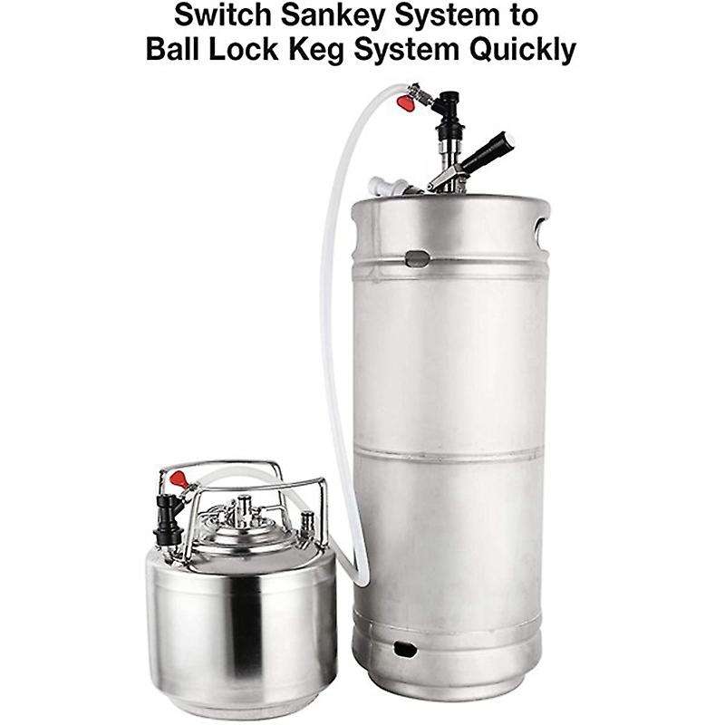Ball Lock Conversion Kit, Coupler Adapter FPT 5/8 Thread Stainless Steel Ball Lock Quick Disconnect