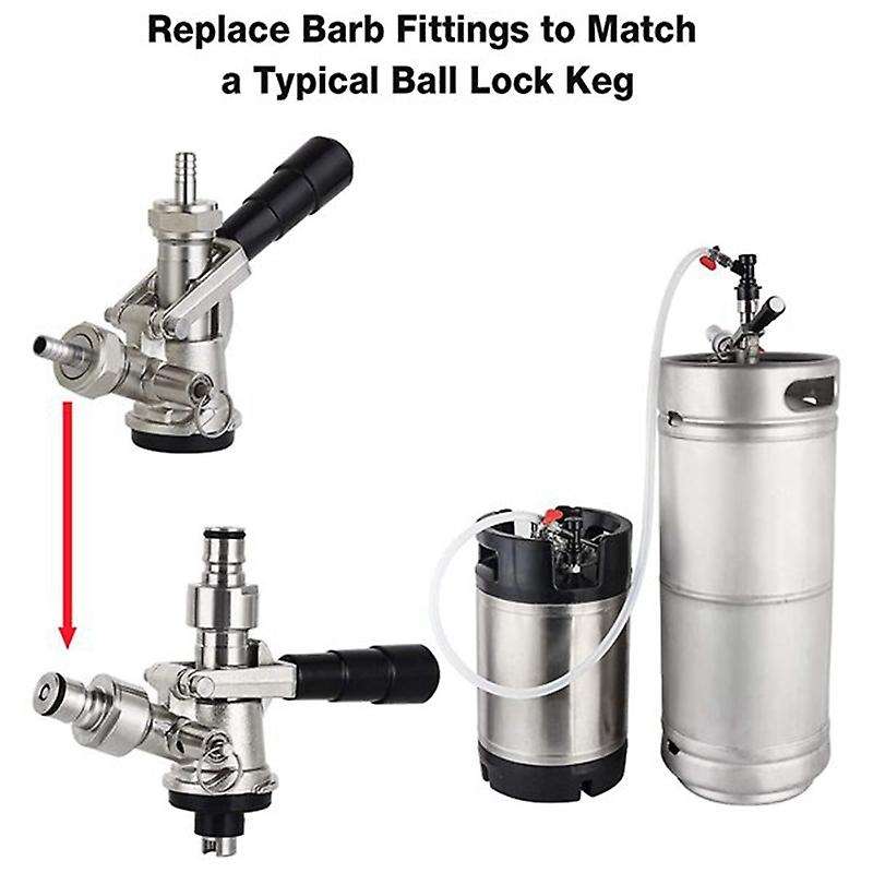 Ball Lock Conversion Kit, Coupler Adapter FPT 5/8 Thread Stainless Steel Ball Lock Quick Disconnect