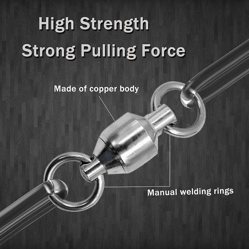 Ball Bearing Swivel, Welding Rings, Solid Rings Connectors Ocean Sea Stainless Steel50Pcs