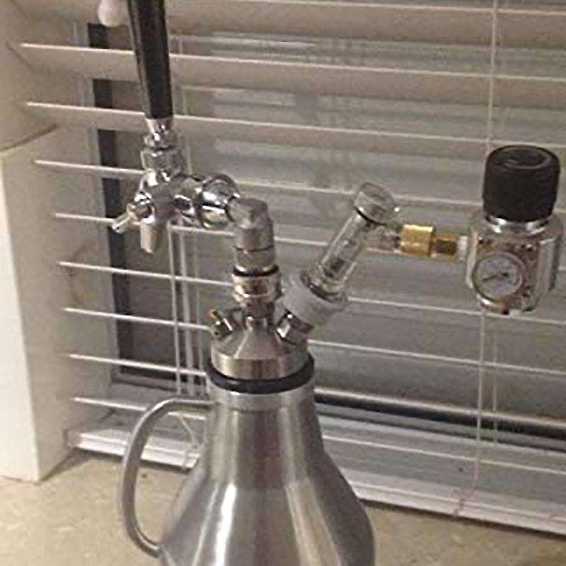 Ball Lock Check Valve Disconnect, Ball Lock Black Disconnect Set for Homebrew Cornelius Kegging Fitt