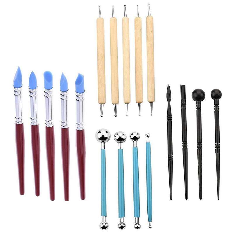 Ball Stylus Dotting Tools 18 Pcs Clay Tools Sculpture Modeling Tools for Pottery Sculpture Plastic