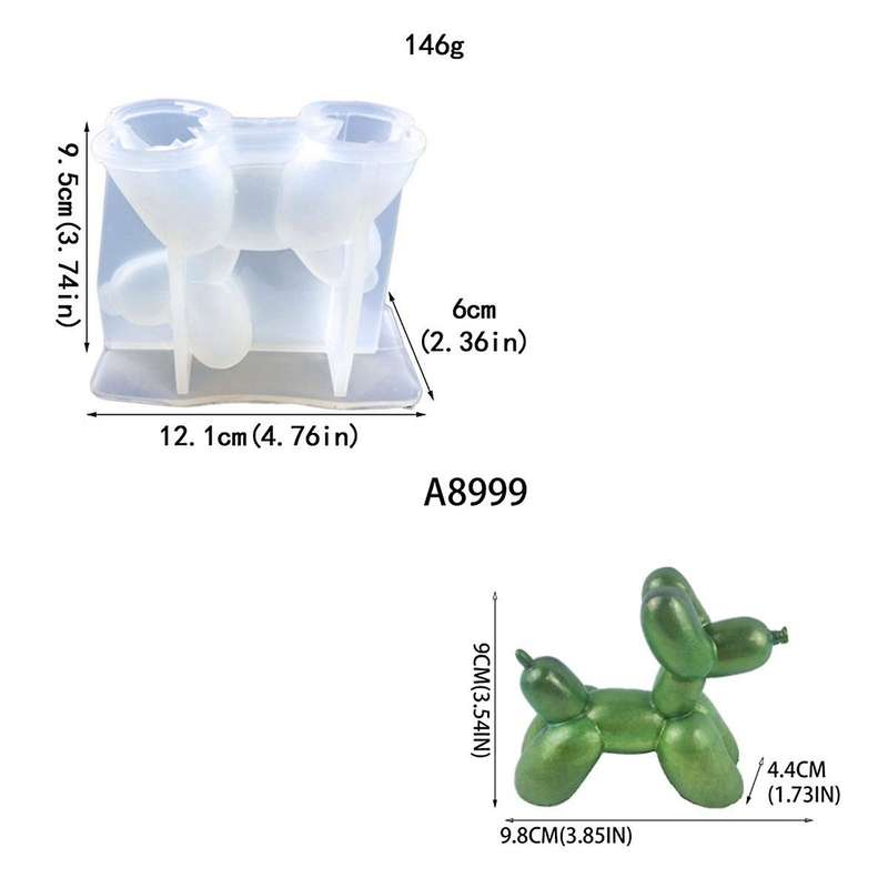 Balloon Dog Silicone Mold for Handmade Candle Plaster Soap Epoxy Resin Chocolate Decoration Gypsum I