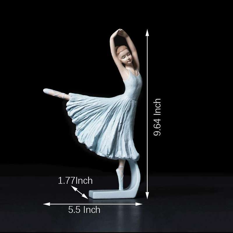 Ballet Dancer Statue Art Sculpture Figure Resin Home Decoration Desk Ornament, Statuette for Your De