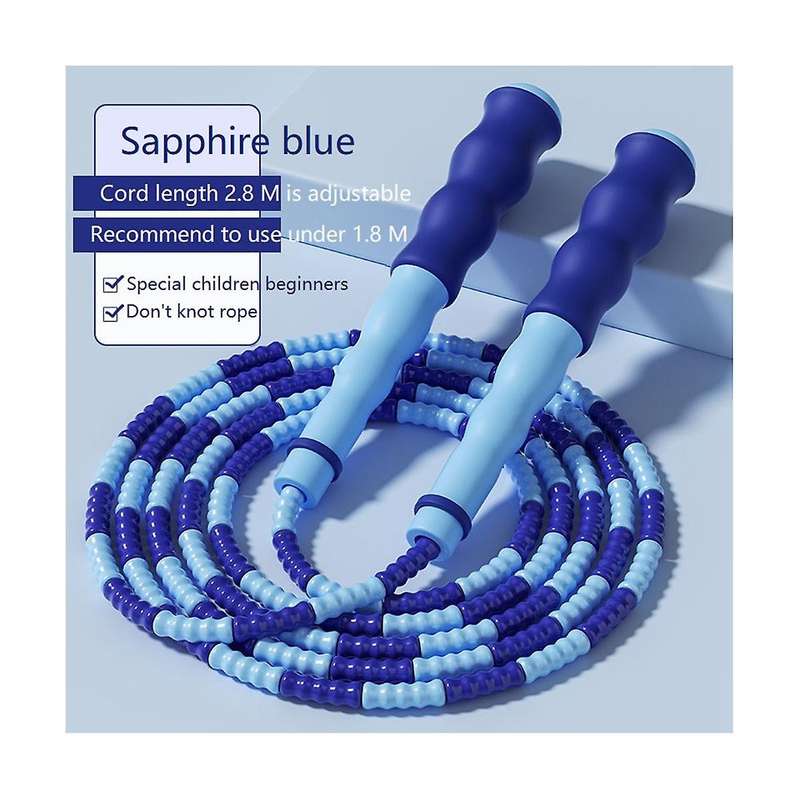 Bamboo Knot Rope Skipping Fitness School Students' Soft Bead Adjustable Rope Skipping with Pvc Hand