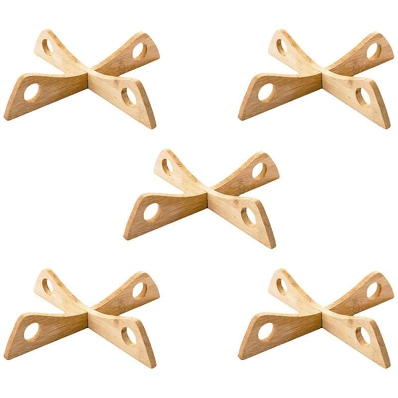 Bamboo Pot Stand Trivet Pan Rack Heat Insulation Anti-Heat Wooden Cup Dish Holder Kitchen Gadget