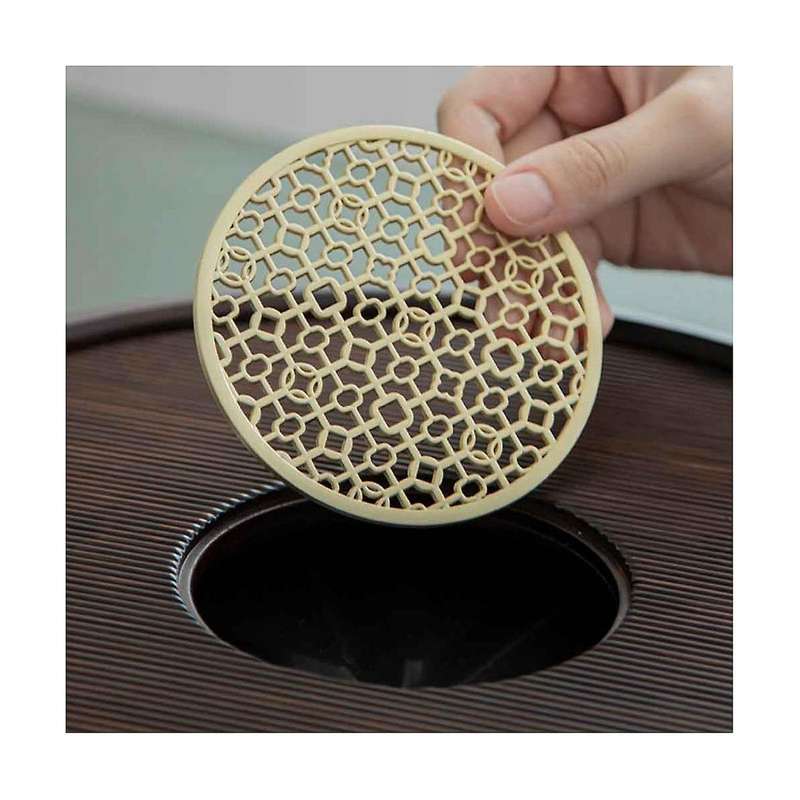 Bamboo Tea Tray Tea Board Storage Tea Table Tea Plate Tea Saucer Round Chinese Tea Set Tray Pu'er T