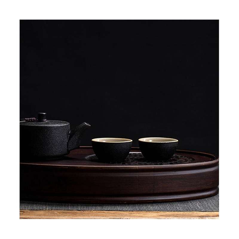 Bamboo Tea Tray Household Simple Bamboo Tray Tea Set Draining Long Dry Soaking Tray Small Water Stor