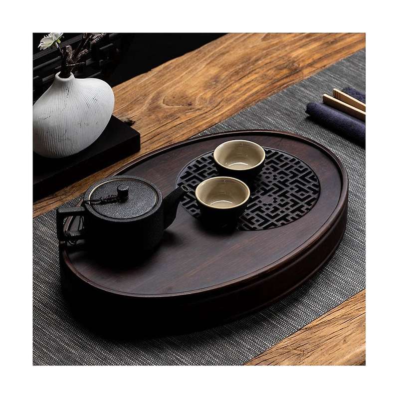 Bamboo Tea Tray Household Simple Bamboo Tray Tea Set Draining Long Dry Soaking Tray Small Water Stor