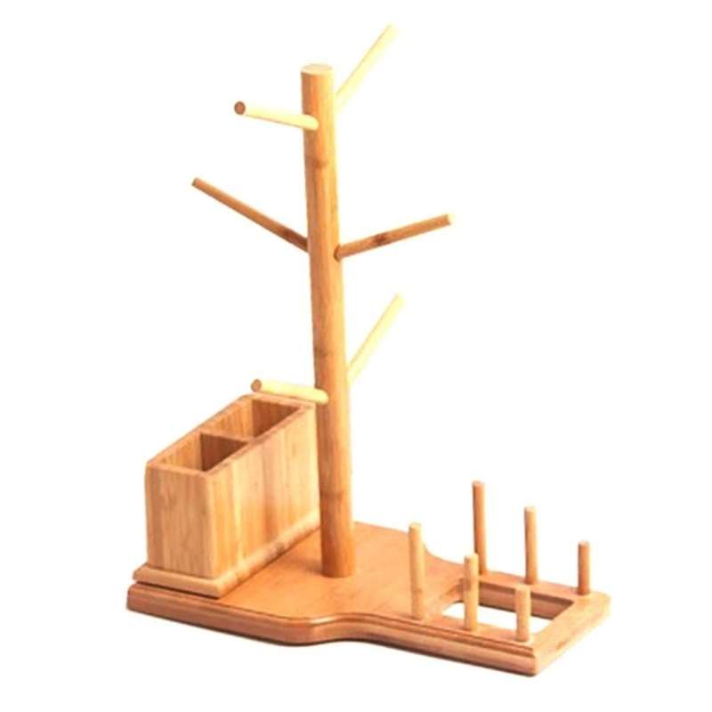 Bamboo Tumbler Lid Organizer, Lid Holder Storage for Kitchen Cabinet Water Bottle and Coffee Lid Org