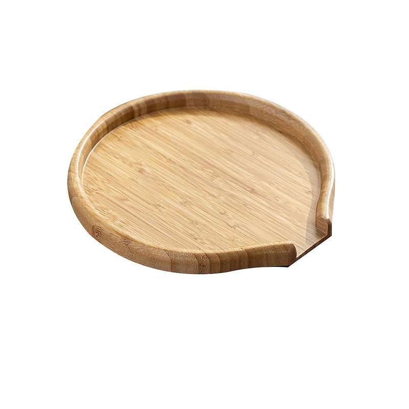 Bamboo Round Tea Tray Tea Cake Tea Tray Tea Accessories Tea Service Plate for Tea