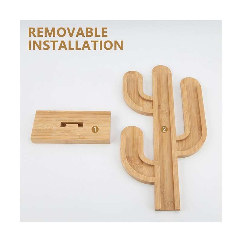 Bamboo Rotating Capsule Coffee Storage Rack Coffee Capsule Display Stand Capsule Holder Cactus Cup T