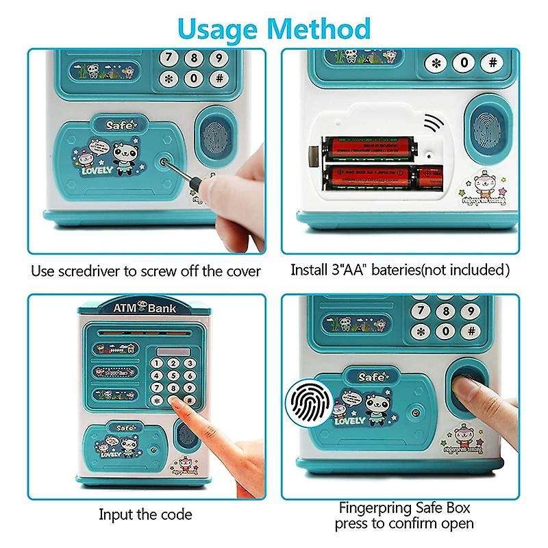 Bank,coin Fingerprint with Password,electronic Coin Savings Box,automatic Coins Savings Bank,atm S