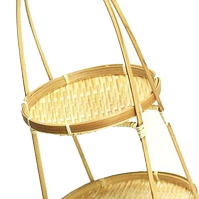 Bamboo Weaving Wicker Baskets Dish Storage Fruit Bread Food