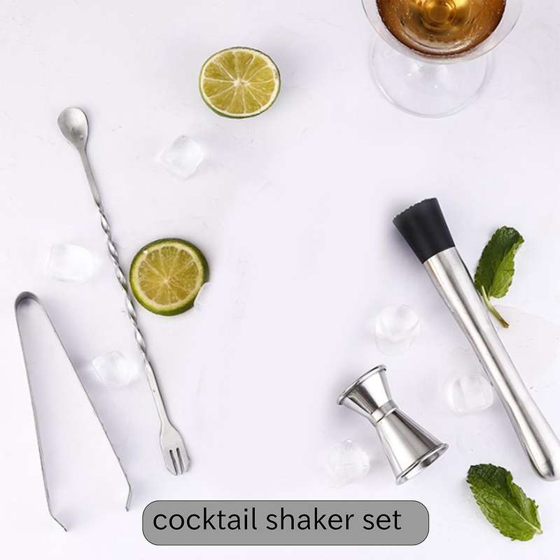 Bar Set Shaker Set, Stainless Steel Bartender Kit, Professional Bar for Drink Mixing, Home, Bar, Pa