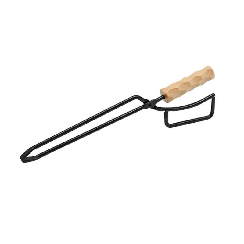 Barbecue Charcoal Clip Iron Wooden Handle Anti-Scalding Outdoor Camping Barbecue Bonfire Stove Firep