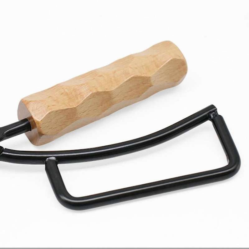 Barbecue Charcoal Clip Iron Wooden Handle Anti-Scalding Outdoor Camping Barbecue Bonfire Stove Firep