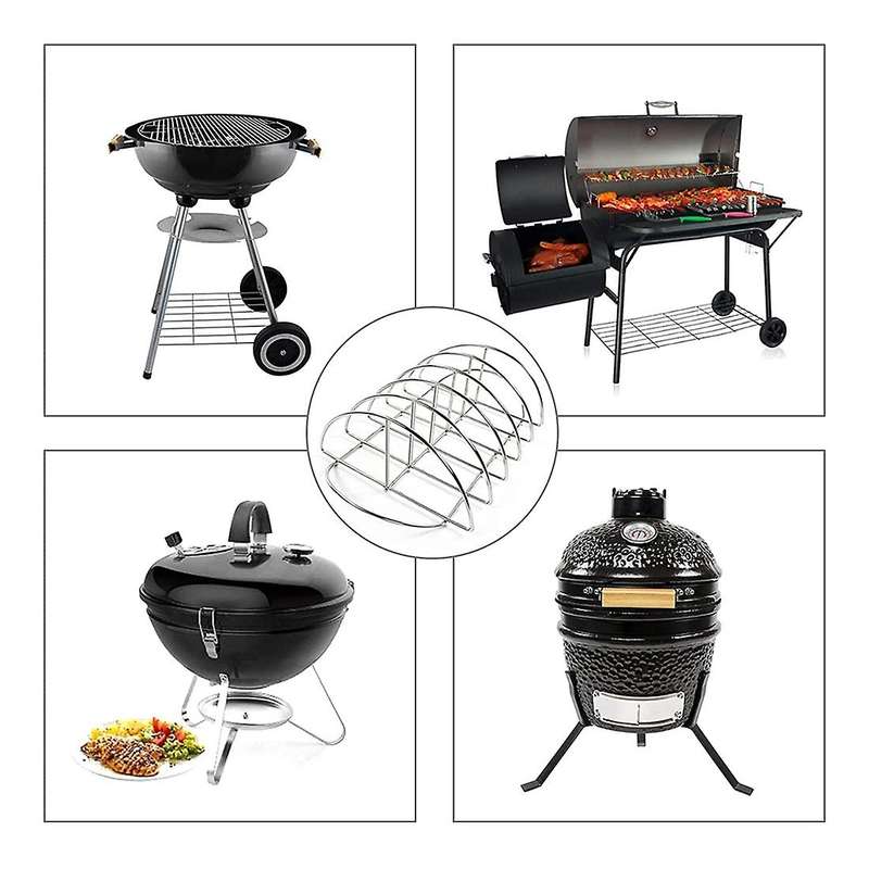 Barbecue Rib Rack for Smokers,for Green Eggs and Smoker Or Larger Barbecue Rack,for Charcoal Barbec
