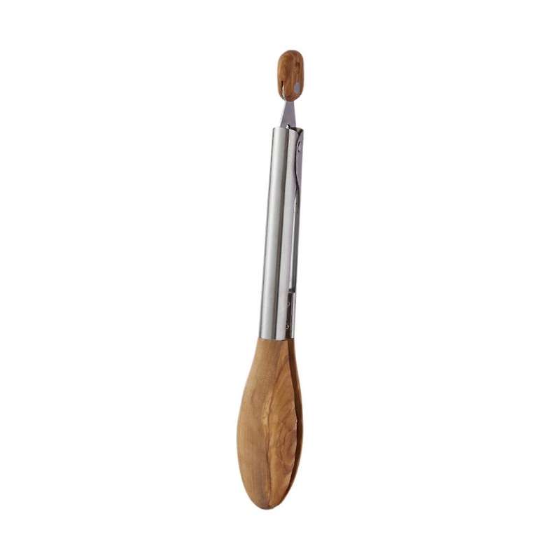 Barbecue Clip Barbecue Bread Food Clip Stainless Steel Olive Wooden Food Clip Wooden Tongs - Salad