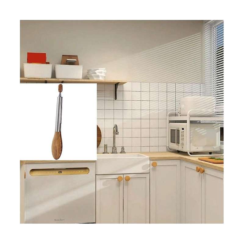 Barbecue Clip Barbecue Bread Food Clip Stainless Steel Olive Wooden Food Clip Wooden Tongs - Salad