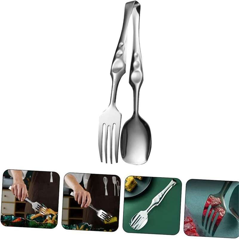 Barbecue Tongs Made of Stainless Steel Pizza Grill Utensil Tongs Made of Metal Cooking Tongs