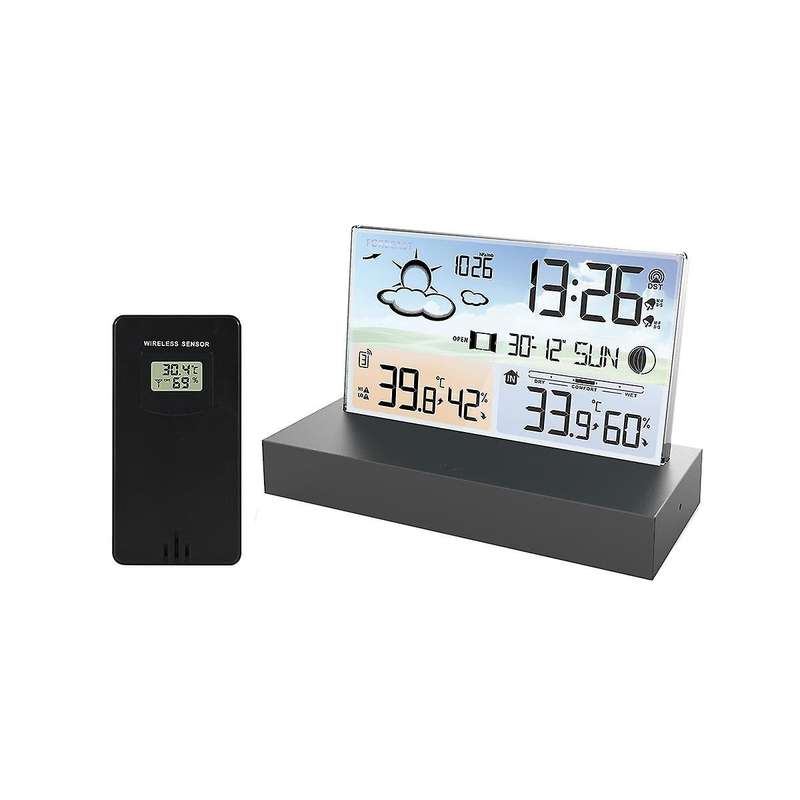 Barometer Weather Station Thermometer Hygrometer Multifunction Electronics Desktop Alarm Clock Batt