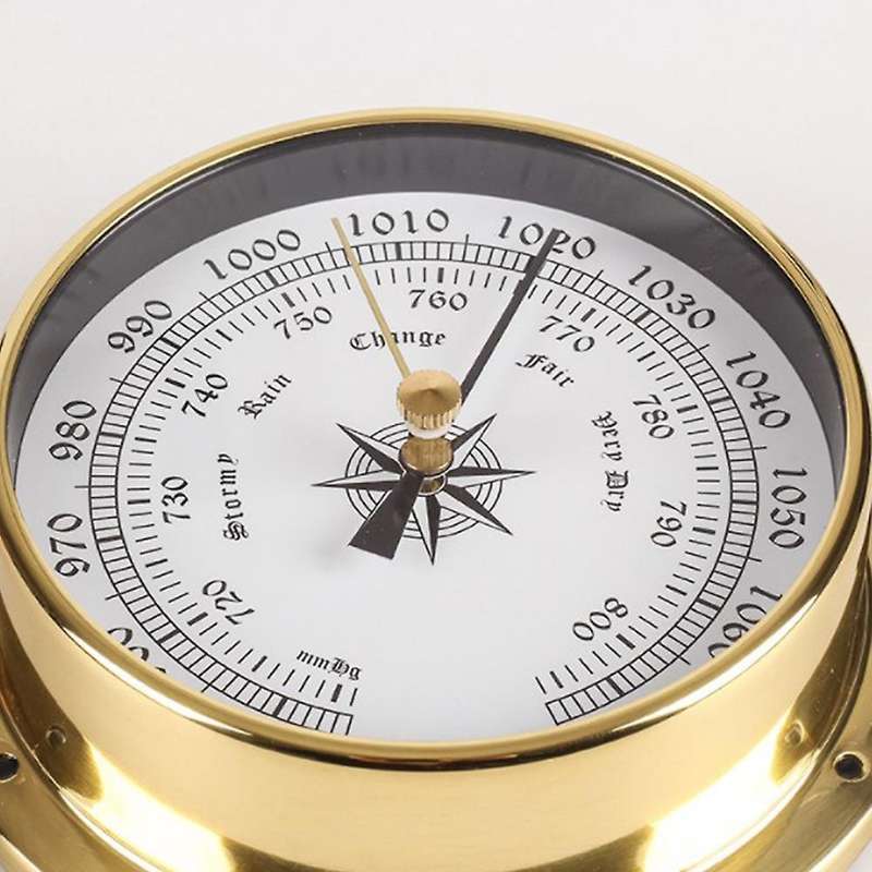 Barometer, Wall Mounted Tester Copper Shell Marine for Weather Station, Wall Hanging Boat Using Baro