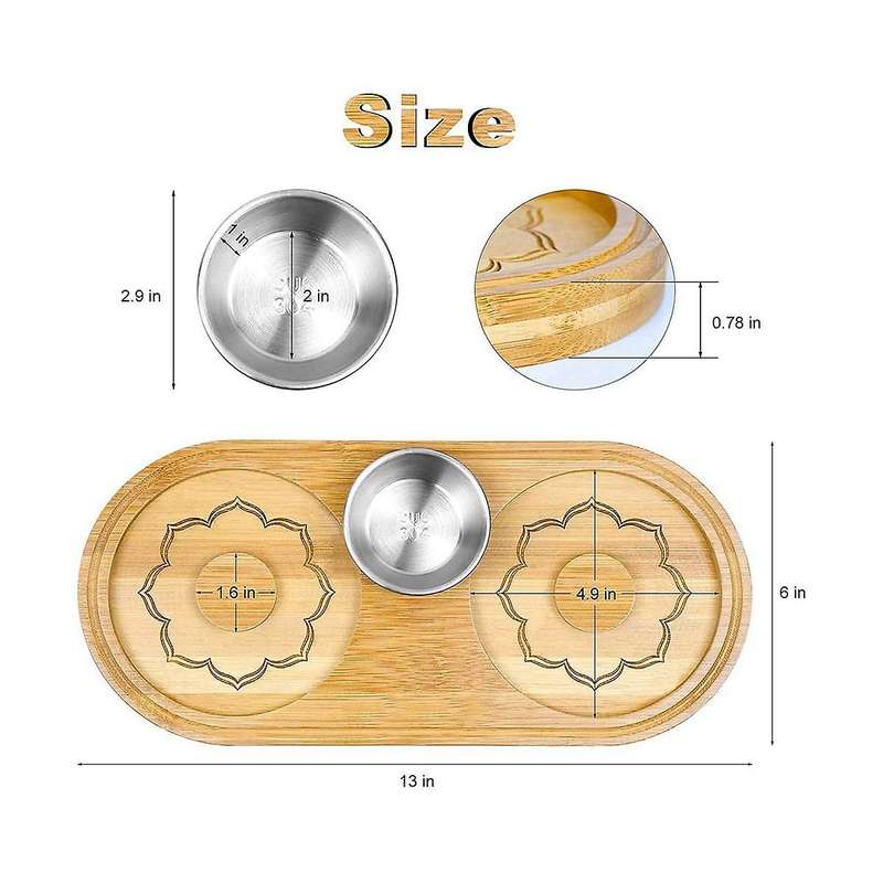 Bartender Tool for Cocktail 304 Stainless Steel Lemon Plate Sugar & Salt Box Spice Container