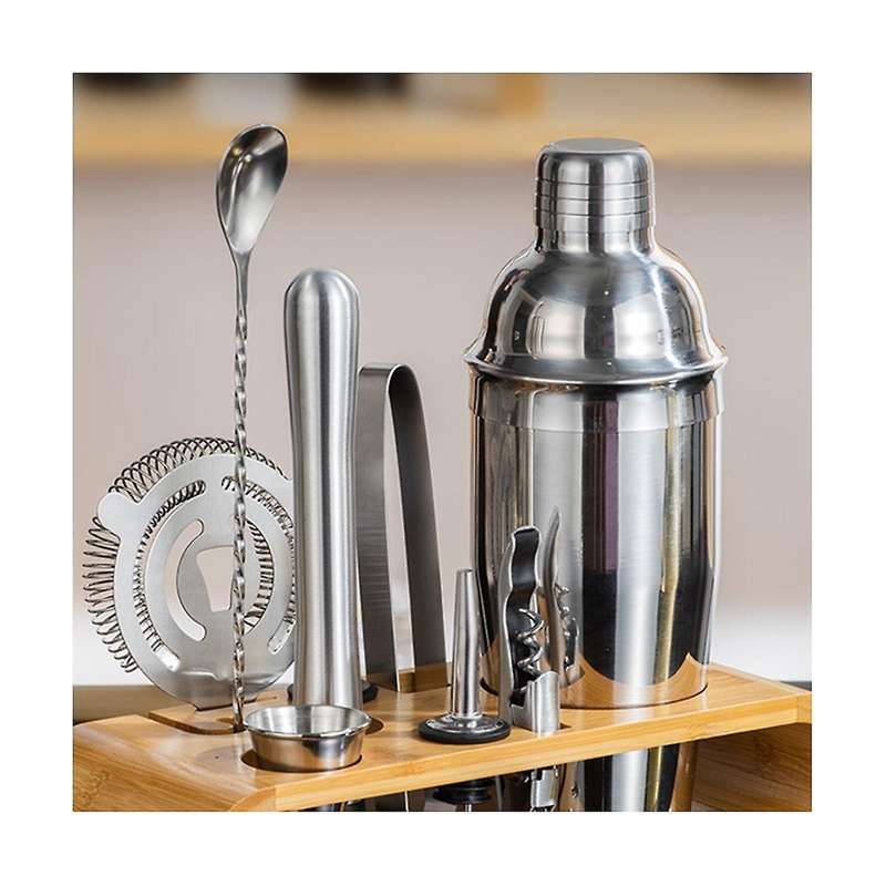 Bartender Shaker Shaker Bamboo Bar Set Bartender Set Bartender Set for Mixing Drinks Bar Home Loung