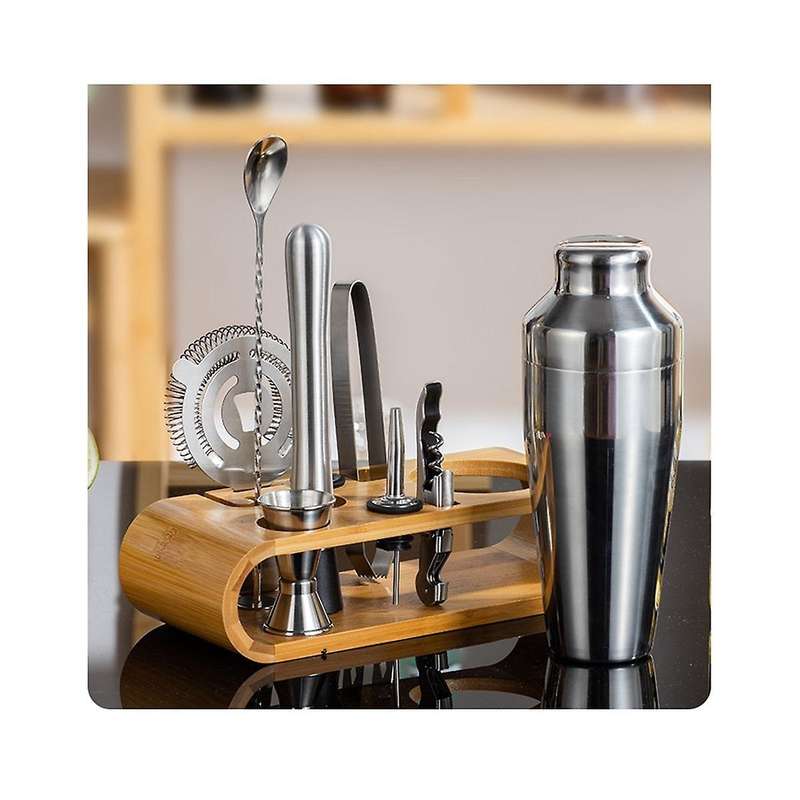 Bartender Shaker Shaker Bamboo Bar Set Bartender Set Bartender Set for Mixing Drinks Bar Home Loung