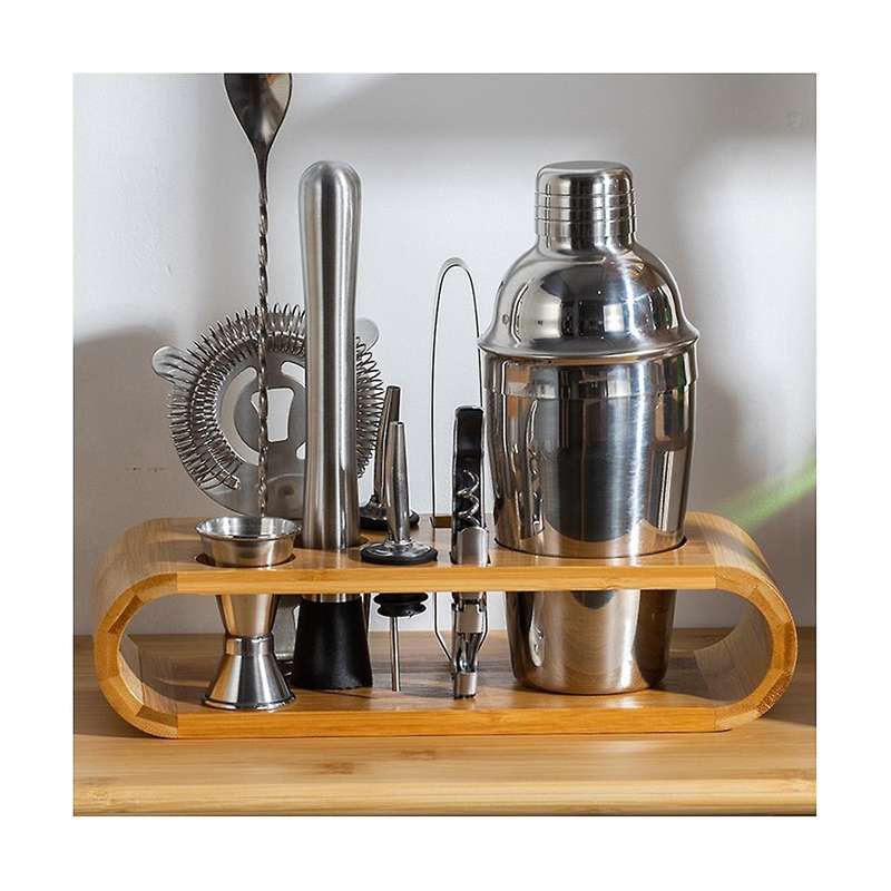Bartender Shaker Shaker Bamboo Bar Set Bartender Set Bartender Set for Mixing Drinks Bar Home Loung