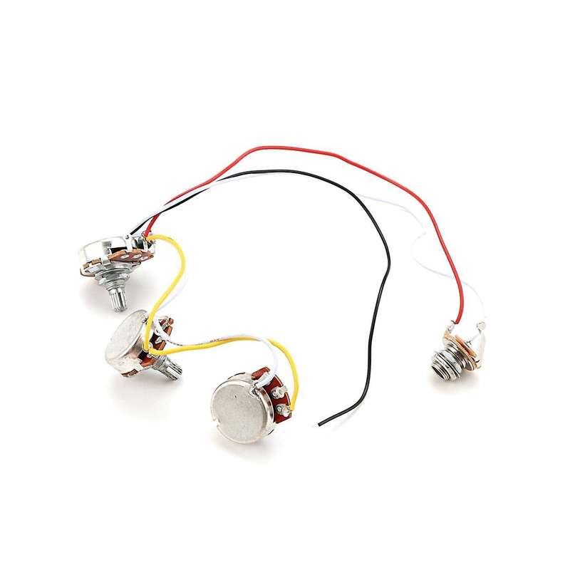 Bass Wiring Kit Tone Volume Control Harness A250k B250k Pots Socket Potentiometers for Jazz Accesso