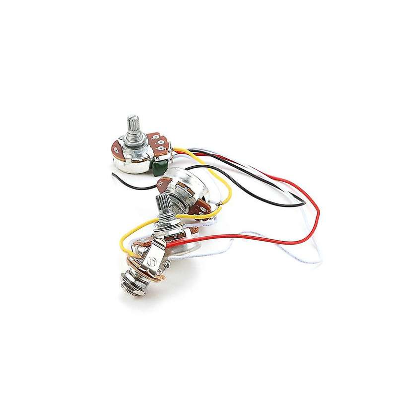 Bass Wiring Kit Tone Volume Control Harness A250k B250k Pots Socket Potentiometers for Jazz Accesso