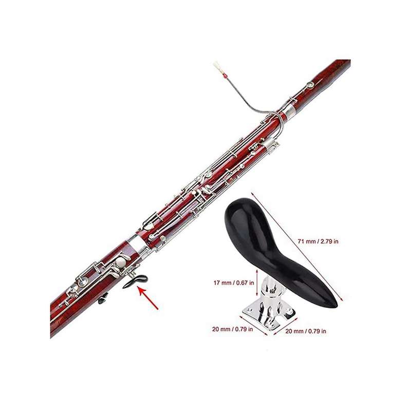 Bassoon Hand Saddle Rest Holder Thumb Rest with Fixing 4 Screws and Base Instruments Accessories