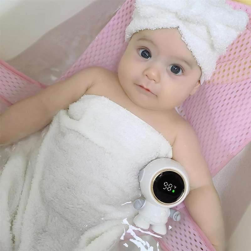 Bath Thermometer, 2 in 1 Infant Bathtub Thermometer with Touch LED Display, Digital Water Thermomete