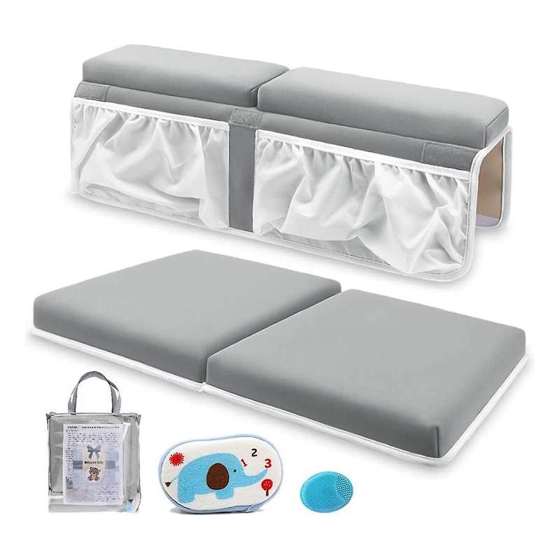 Bath Kneeler and Elbow Rest Set Baby Bath Kneeling Pad, Thick Non-Slip Bathing Kneeling Mat Cushion