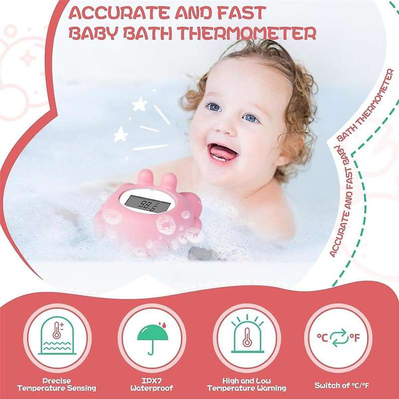 Bath Thermometer , Digital Baby Tub Thermometer with Temperature Alarm, Baby Water Thermometer
