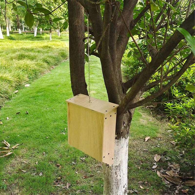 Bat Houses for Outdoor Large Heavy Bat Box Natural Wooden Bat House Shelter Screwed Untreated Summer
