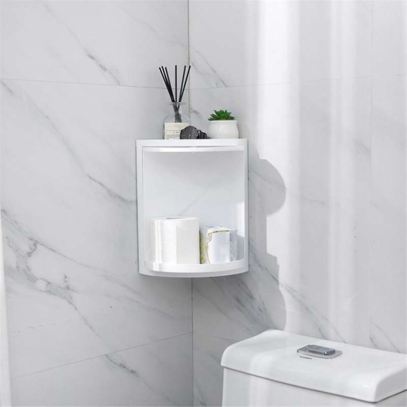 Bathroom Corner Storage 360 Rotating Wall-mounted Shelf Shampoo Cosmetics Kitchen Household Bathroom
