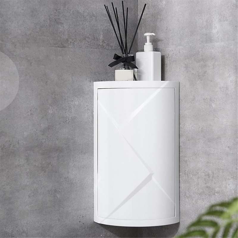 Bathroom Corner Storage 360 Rotating Wall-mounted Shelf Shampoo Cosmetics Kitchen Household Bathroom