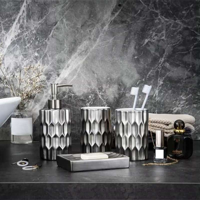 Bathroom Accessory Set Ceramics Bathroom Set Accessories Complete Set Includes Soap Dish Lotion Disp