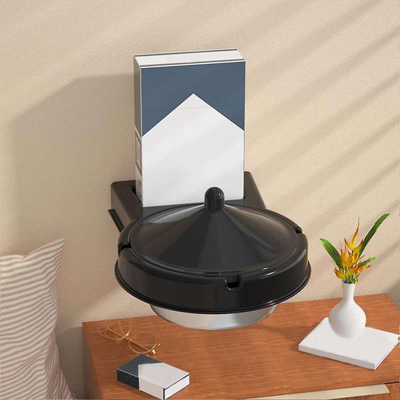 Bathroom Ashtray Anti-Fall Household Diy European Style Stainless Steel Ashtray Personality Wall Han