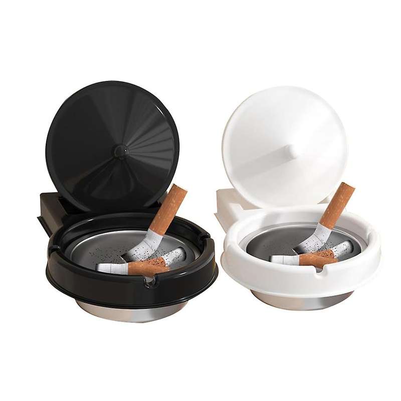 Bathroom Ashtray Anti-Fall Household Diy European Style Stainless Steel Ashtray Personality Wall Han
