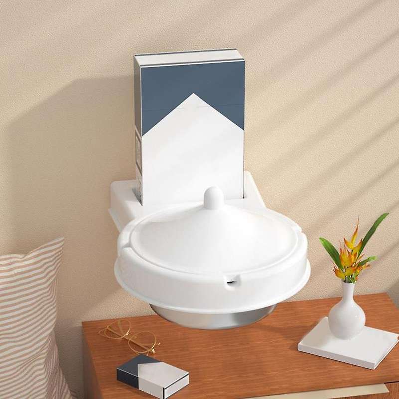 Bathroom Ashtray Anti-Fall Household Diy European Style Stainless Steel Ashtray Personality Wall Han
