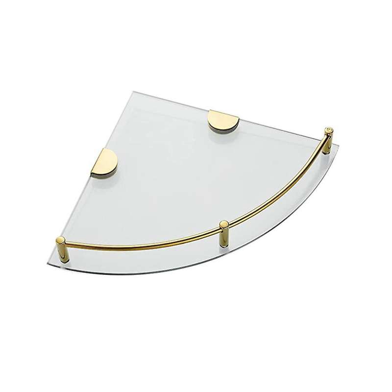 Bathroom Shelves, Bathroom Glass Corner Shelf ,tempered Glass Shelf for Storing Shower Gel/soap-b