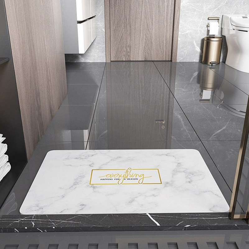 Bathroom Quick Drying Diatom Mud Floor Mat Antiskid Mat Shower Bathroom Clay Floor Carpet Toilet Mat