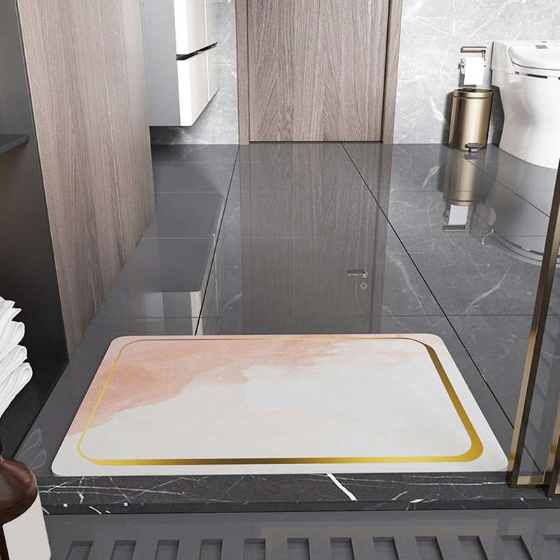 Bathroom Quick Drying Diatom Mud Floor Mat Antiskid Mat Shower Bathroom Clay Floor Carpet Toilet Mat