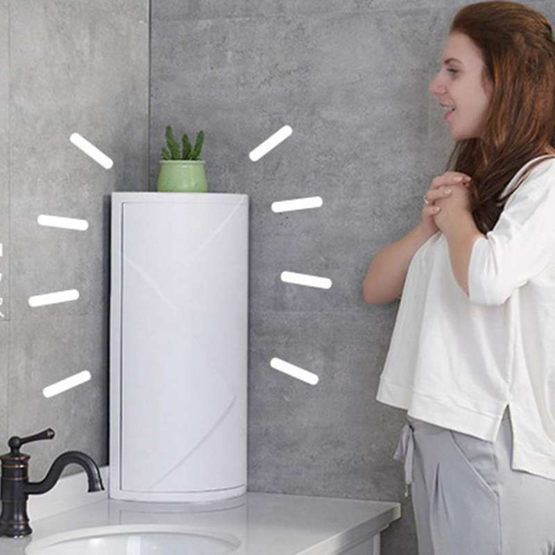 Bathroom Organizer Accessories Toilet Rotating Cabinet Storage Rack Plastic Multifunction Shower She